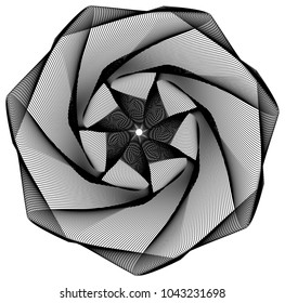 Geometric heptagon illusion pattern.