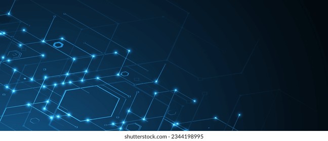 Geometric hexagon abstract background with simple polygonal elements. Medical, business, technology or science design.