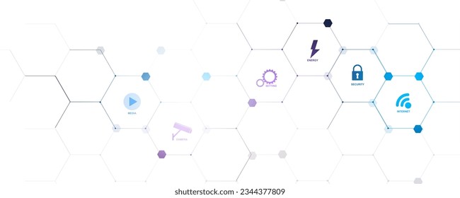 Abstrakter geometrischer sechseckiger Hintergrund mit einfachen polygonalen Elementen. Medizin, Wirtschaft, Technologie oder Wissenschaftsdesign.
