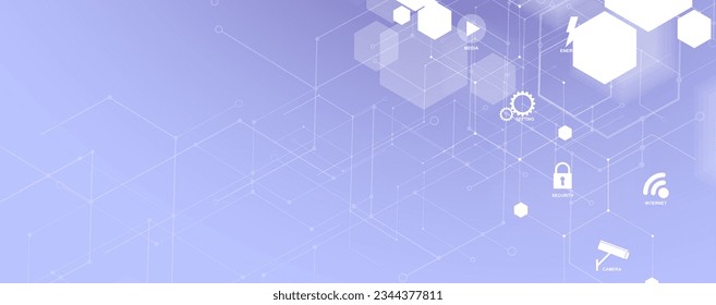 Geometric hexagon abstract background with simple polygonal elements. Medical, business, technology or science design.