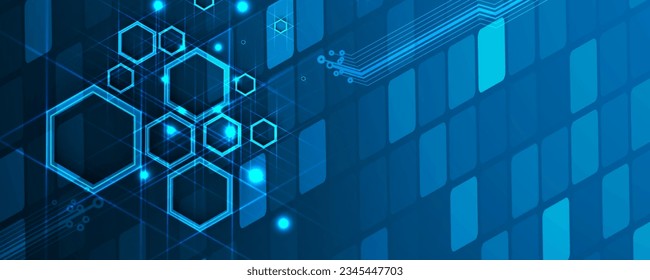 Geometric hexagon abstract background with simple polygonal elements. Medical, business, technology or science design.