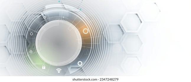 Geometric hexagon abstract background with simple polygonal elements. Medical, business, technology or science design.