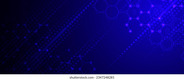 Fondo abstracto hexagonal geométrico con elementos poligonales simples. Diseño médico, empresarial, tecnológico o científico.