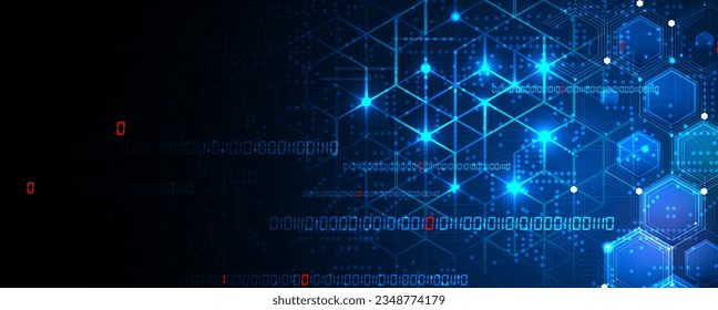 Geometric hexagon abstract background with simple polygonal elements. Medical, business, technology or science design.