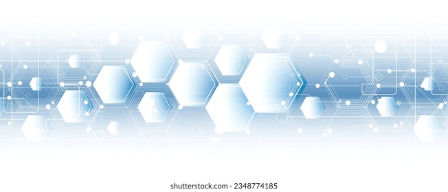 Geometric hexagon abstract background with simple polygonal elements. Medical, business, technology or science design.