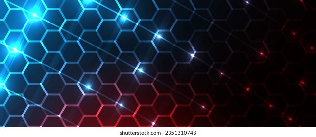 Geometric hexagon abstract background with simple polygonal elements. Medical, business, technology or science design.