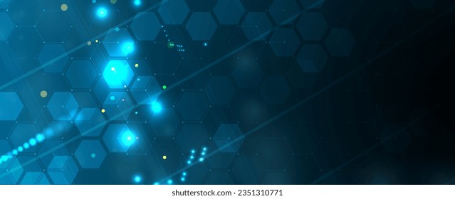 Abstrakter geometrischer sechseckiger Hintergrund mit einfachen polygonalen Elementen. Medizin, Wirtschaft, Technologie oder Wissenschaftsdesign.