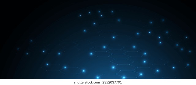 Geometric hexagon abstract background with simple polygonal elements. Medical, business, technology or science design.