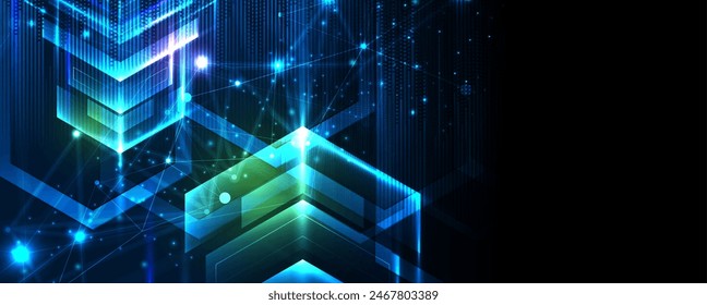 Geometric hexagon abstract background with simple polygonal elements. Medical, business, technology or science design.