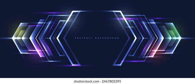 Geometric hexagon abstract background with simple polygonal elements. Medical, business, technology or science design.