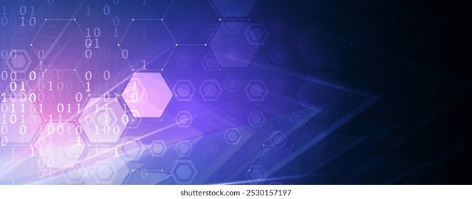 Geometric hexagon abstract background with simple polygonal elements. Medical, business, technology or science design.