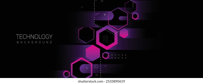 Geometric hexagon abstract background with simple polygonal elements. Medical, business, technology or science design.