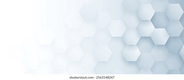Geometric hexagon abstract background with simple polygonal elements. Medical, business, technology or science design.