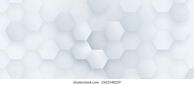 Geometric hexagon abstract background with simple polygonal elements. Medical, business, technology or science design.