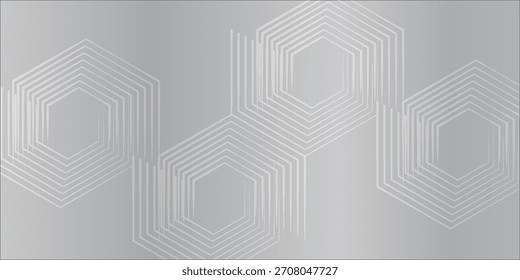 Fundo abstrato hexágono geométrico com elementos poligonais simples branco elegante