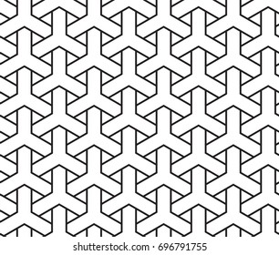 geometric hexagon black and white pattern