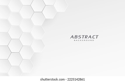 fondo blanco del concepto de hexágono geométrico