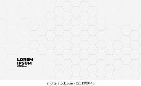 Geometric hexagon connection banner template. vector illustration