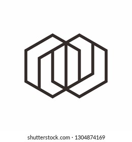 Geometric Hexagon Cube Business Company Stock Vector Logo Design