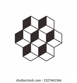Geometric Hexagon Cube Business Company Stock Vector Logo Design