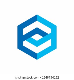 Geometric Hexagon Cube Business Company Stock Vector Logo Design