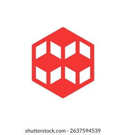 Geometric Hexagon Cube Logo Design