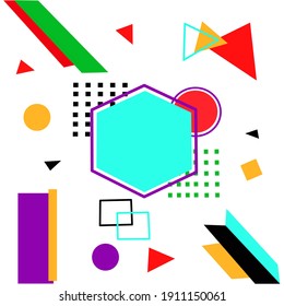 geometric hexagon cute color abstract background. Used for modern designs, covers, templates, decorations, brochures, flyers