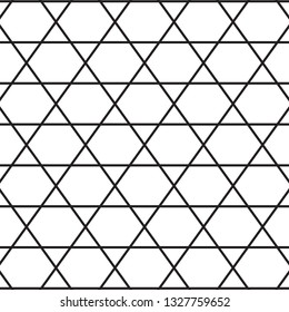 ฺBlack geometric of hexagon on white background. vector pattern.
