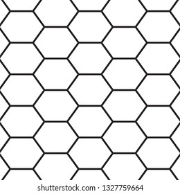 ฺBlack geometric of hexagon on white background. vector pattern.