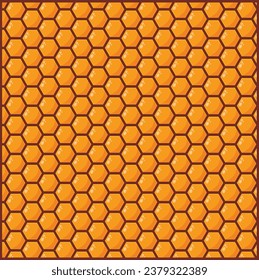 Geometric hexagon pattern in the shape of a honeycomb.