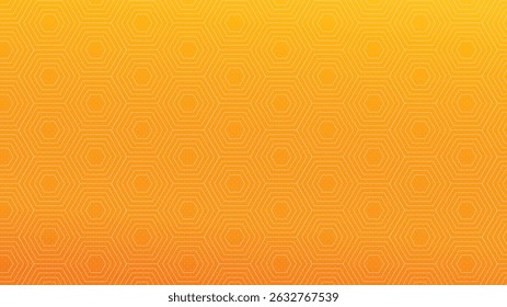 Geometric hexagon pattern, yellow gradient background, luxury modern design, vector illustration