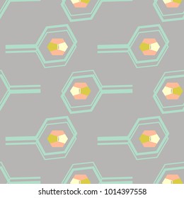 geometric hexagon seamless pattern