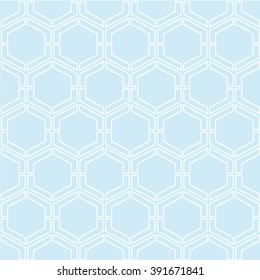 Geometric hexagon seamless pattern