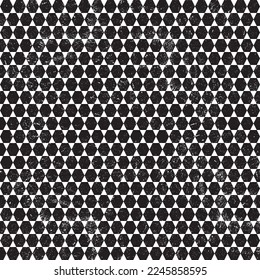 Patrón de hexágono geométrico sin soldadura, fondo negro y blanco, ilustración vectorial.