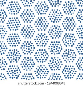 geometric hexagon seamless pattern dot design