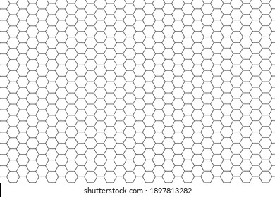 Geometric Hexagon Seamless Simple Pattern. Abstract Squared Seamless Textures. Black And White Background Trendy Minimalist Vector Illustration