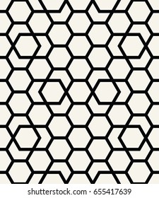 geometric hexagon seamless vector grid pattern background