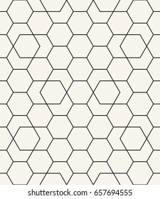 geometric hexagon seamless vector grid pattern background