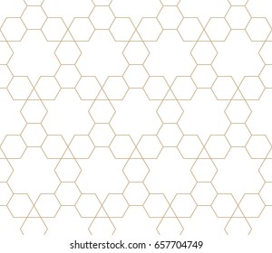 geometric hexagon seamless vector grid pattern background