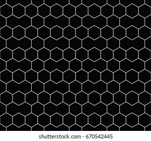 geometric hexagon seamless vector grid pattern background