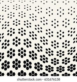 geometric hexagon seamless vector halftone pattern background