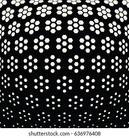 geometric hexagon seamless vector halftone pattern background