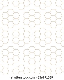 geometric hexagon seamless vector pattern minimal background
