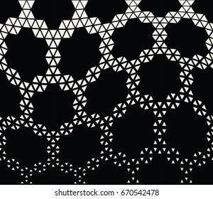 geometric hexagon seamless vector triangle halftone pattern background