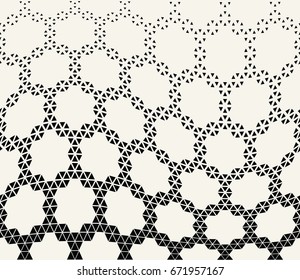 geometric hexagon seamless vector triangle halftone pattern background