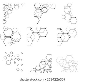 Geometric hexagon shape with clean lines, perfect for modern designs, patterns, backgrounds, and digital art projects.