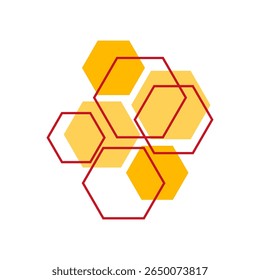 Ilustración vectorial de forma hexagonal geométrica