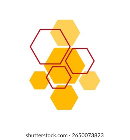 Geometric Hexagon Shape Vector Illustration