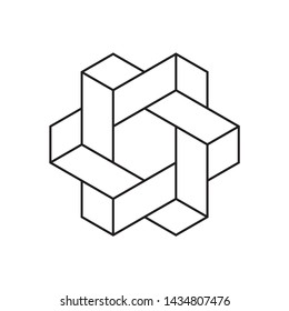 Geometric Hexagon Space Business Company Stock Vector Logo Design