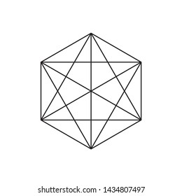 Geometric Hexagon Space Business Company Stock Vector Logo Design